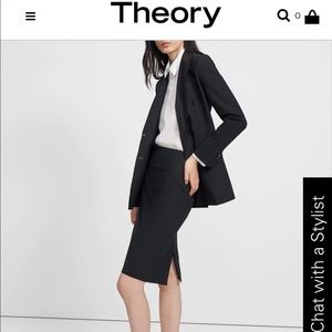 Theory Pencil Skirt Black